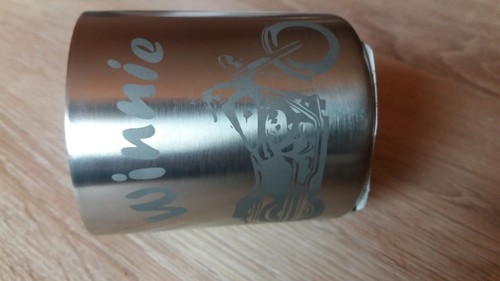 Kaffeebecher mit Gravur, Edelstahl Doppelwand, Karabiner, LOGO auch aus FOTO - Bild 5 von 21