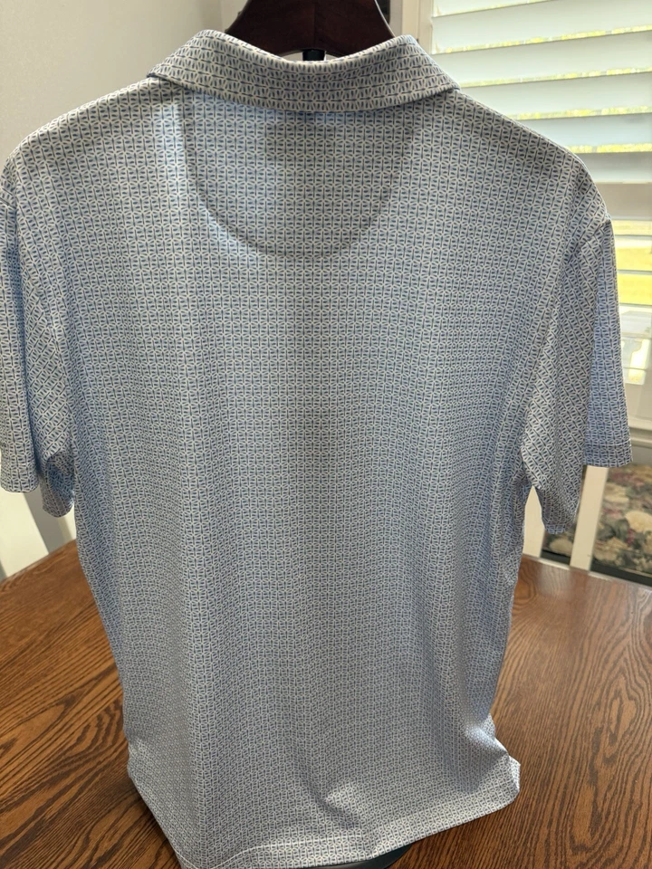 Ben Hogan Performance Blue/ White Athletic Polo Shirt Men's Size MEDIUM - Image 2 of 4