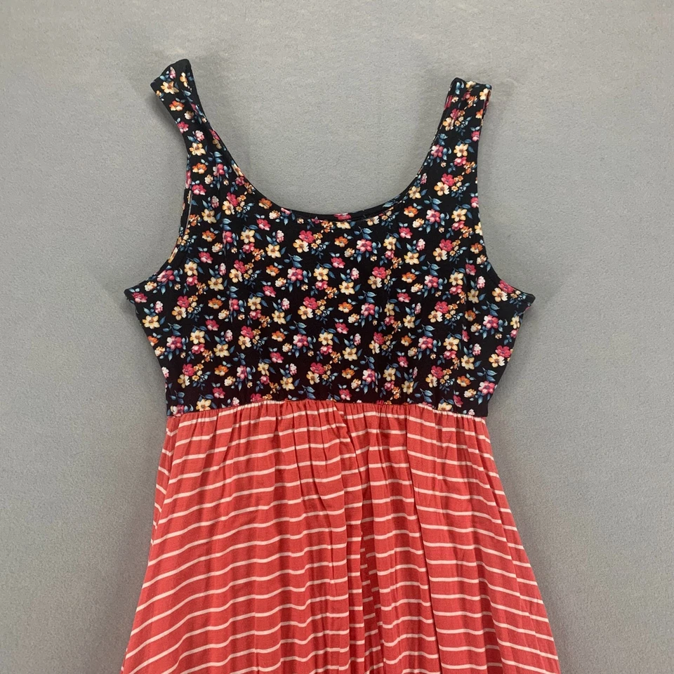 Vestido PS Kate para mujer mediano rojo floral sin mangas línea A rayas damas Foto 4 de 4