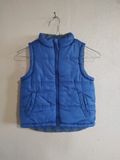 EUC Boys Size 5T Quilted Blue Camping Vest Flannel Lined Arizona Jean Company