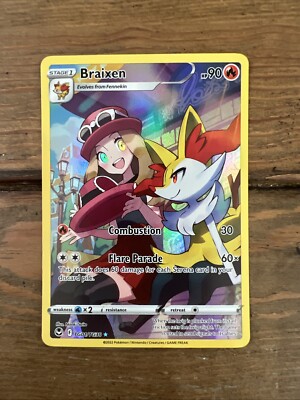 Braixen TG01/TG30 Swsh12: Pokemon Sword & Shield Silver Tempest TG Card. MINT