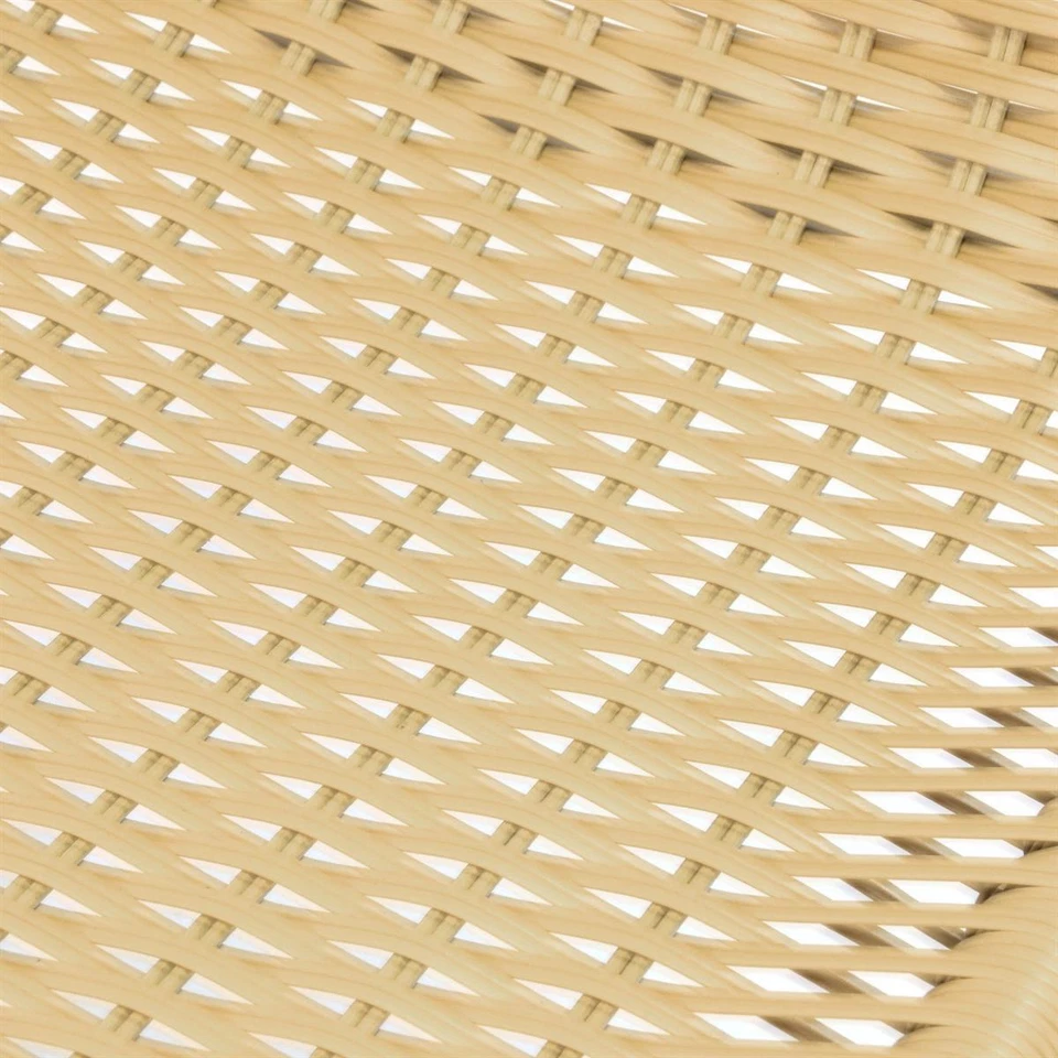 3er SET Bistroset Sitzgruppe Gartengarnitur Poly Rattan beige Klapptisch braun - Bild 3 von 4