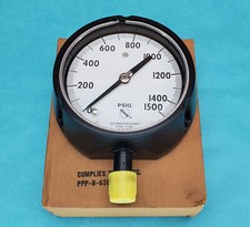 Ashcroft Duragauge Air Pressure Gauge 1/2" Npt 1500 psi MADE in USA 4 1/2"