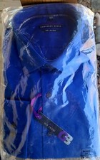 Geoffrey Beene Wrinkle Free Blue Cotton Blend Big Mens Shirt Regatta 19-34-35