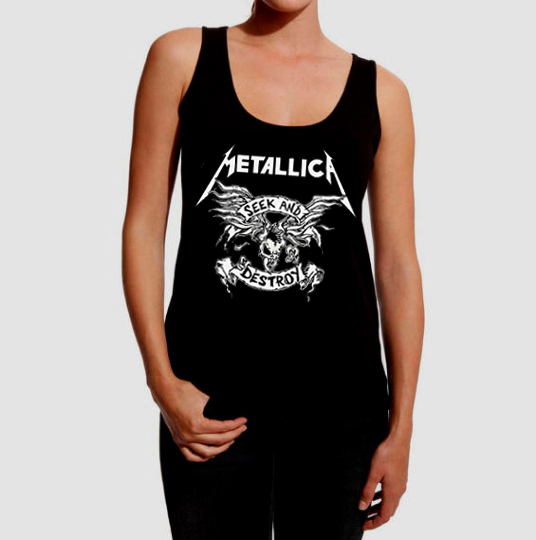 Camiseta tirantes mujer t shirt women tank top hard rock heavy metal