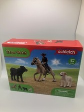 NIB Schleich 42578 Western Riding Adventures horse farm world calf dog tack set