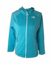 The North Face Girls XL Sweatshirt Jacket Blue Full Zip Fleece Lined Hooded