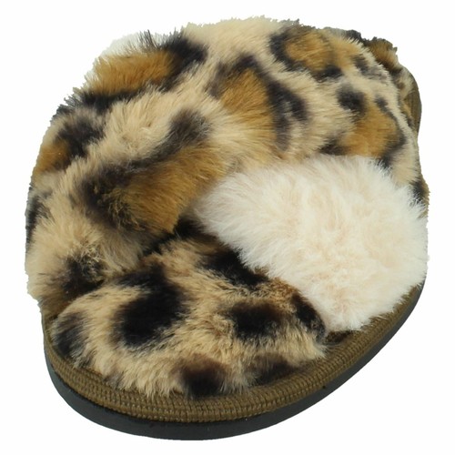Mujer Spot On Invierno Mocasín Imitación Piel Punta Abierta de Salón X2R122 - Imagen 8 de 32