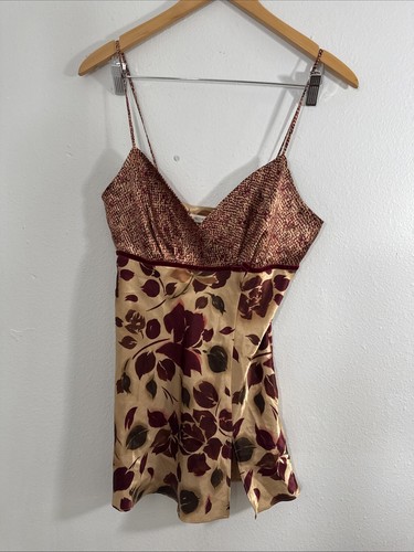 Top Vintage Max Studio Bordeaux/beige Rayé - Taille S, Modal/spandex, Style Y2K/90s