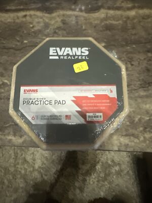Evans RealFeel Double Sided Practice Pad 6'' Surface RF6D Gum/Rubber Surface
