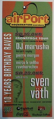 FLYER AIRPORT 93 VÄTH MARUSHA PIERRE MORGAN CYBORDELICS LIVE HARTHOUSE FRONTPAGE