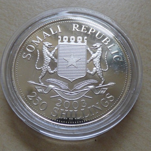 Somalia 250 Shillings Queen Elizabeth I 2003 Silver Proof - Picture 3 of 4