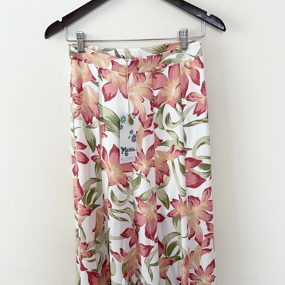 Show Me Your Mumu 百合女士长裙白色/粉色花卉印花 S 码全新 — 第 2/4 张图片