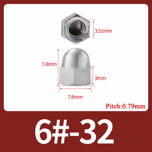 Hex Domed Cap Nut Hexagon Dome Head Nut Stainless Steel/Nylon/Brass/Carbon Steel - Picture 57 of 112