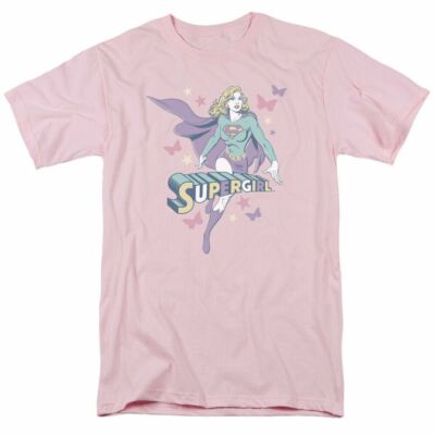 Supergirl Supergirl Pastels T Shirt Mens Licensed DC Comics Tee Light Pink 