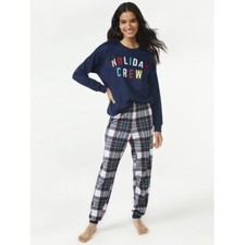 Joyspun Women  s Family Pajamas Set, 2-Piece-Holiday Crew-2X 18W/20W-NWT