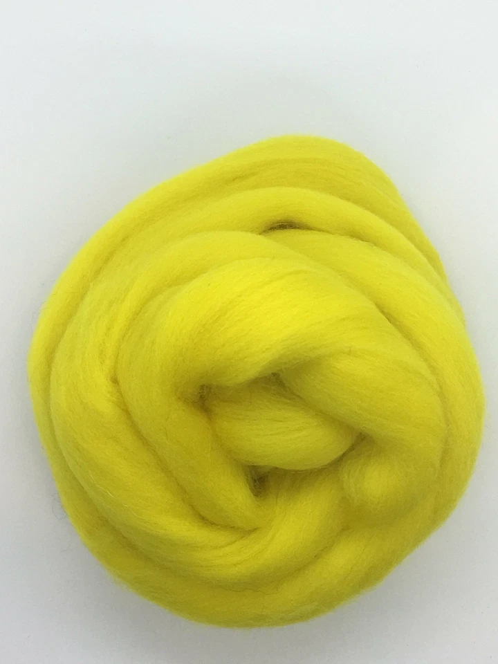 Lemon Drop Yellow Wool Top Roving - Image 3 of 4