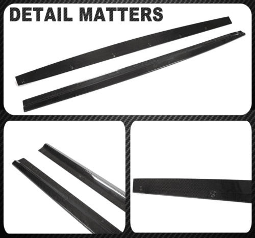 For Bentley Continental Gt 2012-18 REAL Carbon Side Skirt Extension Lip Spoiler - Picture 13 of 13