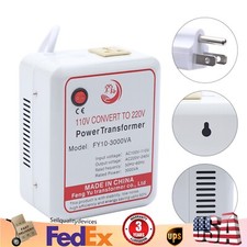 3000W Power Transformer Step Up Voltage Converter Adapter 110V-120V to 220V-240V