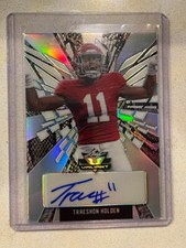 TRAESHON HOLDEN Alabama 2022 Leaf Valiant Snake Skin # 3/3 AUTO Autograph