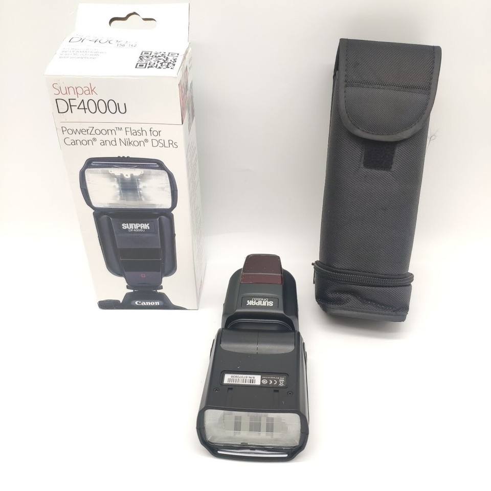 Sunpak DF4000U External Flash For Canon & Nikon Cameras 90729613230 eBay