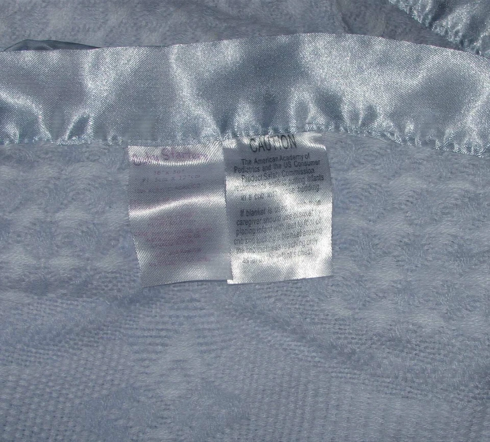 MANTA BEBÉ STARTERS ACRÍLICO TEJIDO AZUL NIÑO PEQUEÑA ESTRELLA SATINADO RIBETE CUNA 36 X 50 Foto 3 de 3