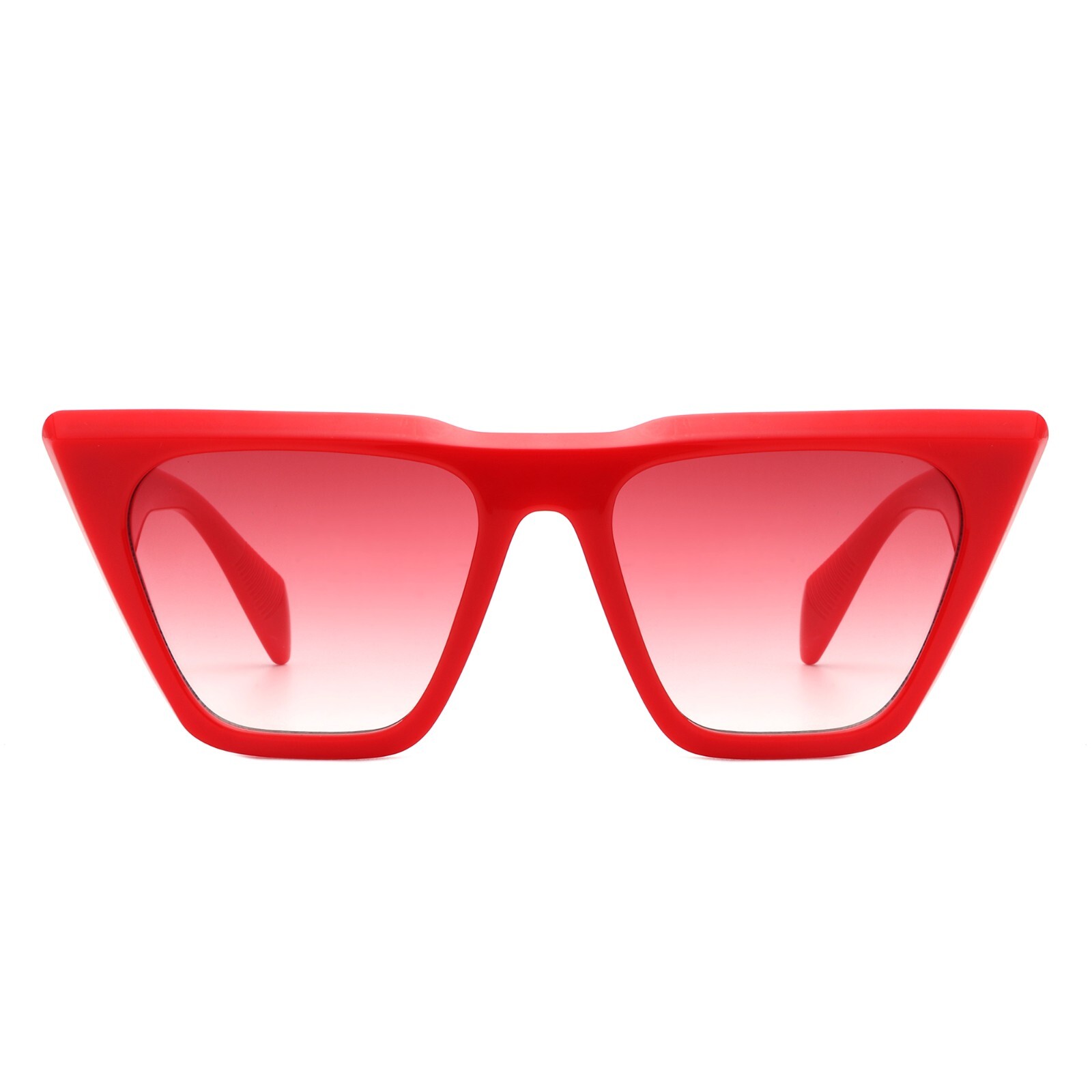 Retro Oversized Cat Eye Unisex Sunglasses - Square Flat Top Designed Sun Shades image 8