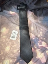 Marc Anthony Black Gray 100 Silk Men  s Neck Tie Made In China 40 New