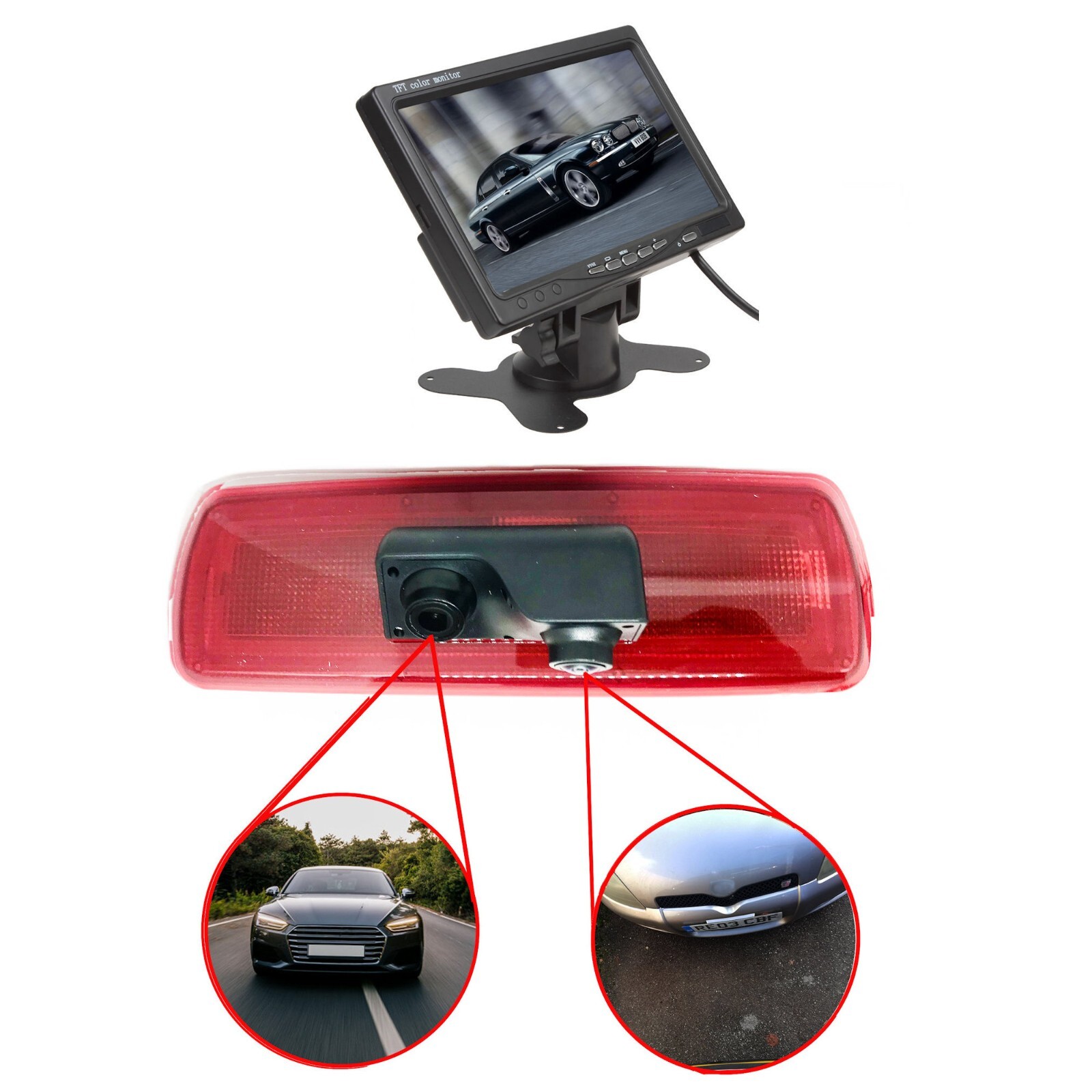 Renault Trafic Van Compatible Brake Light Dual Rear View Reverse Camera 14 plus