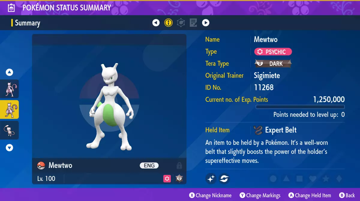 Mewtwo, Trade Pokemon Scarlet & Violet Items