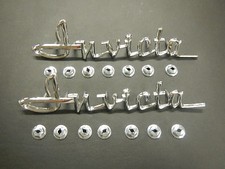 1959 Buick Invicta Front Fender Script Emblem Badge Pair 2 59 Scripts Badges