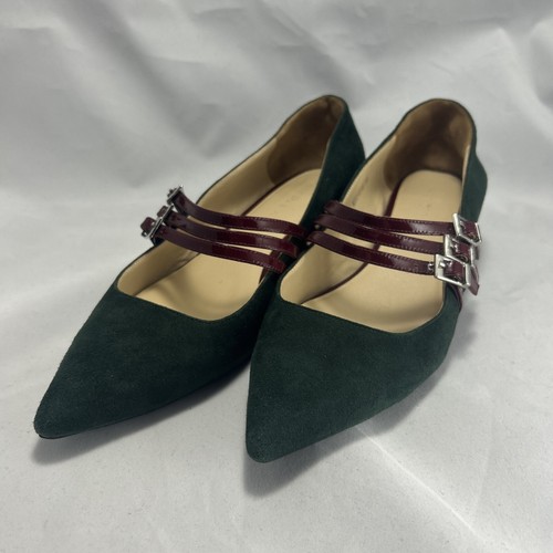 Needle Atelier Green Velvet Low-Heel Pump, US 7.5/Europe 38