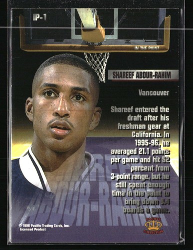 Shareef Abdur-Rahim 1996 Pacific Power #IP-1 Basketball Card - Picture 2 of 2