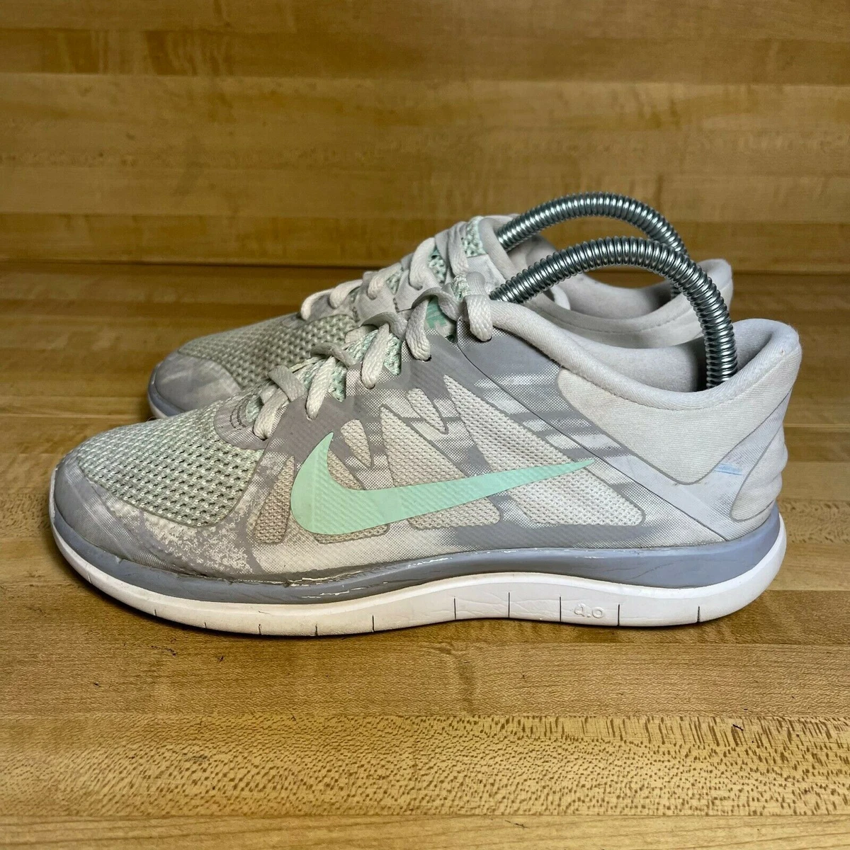 Nike Free 4.0 V4 Shoes White Gray Mint Sz | eBay