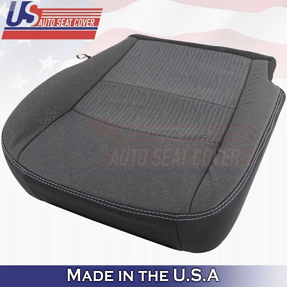 Cubierta de tela gris diésel para Dodge Ram 1500 2019 a 2024 para asiento inferior del conductor Foto 3 de 4