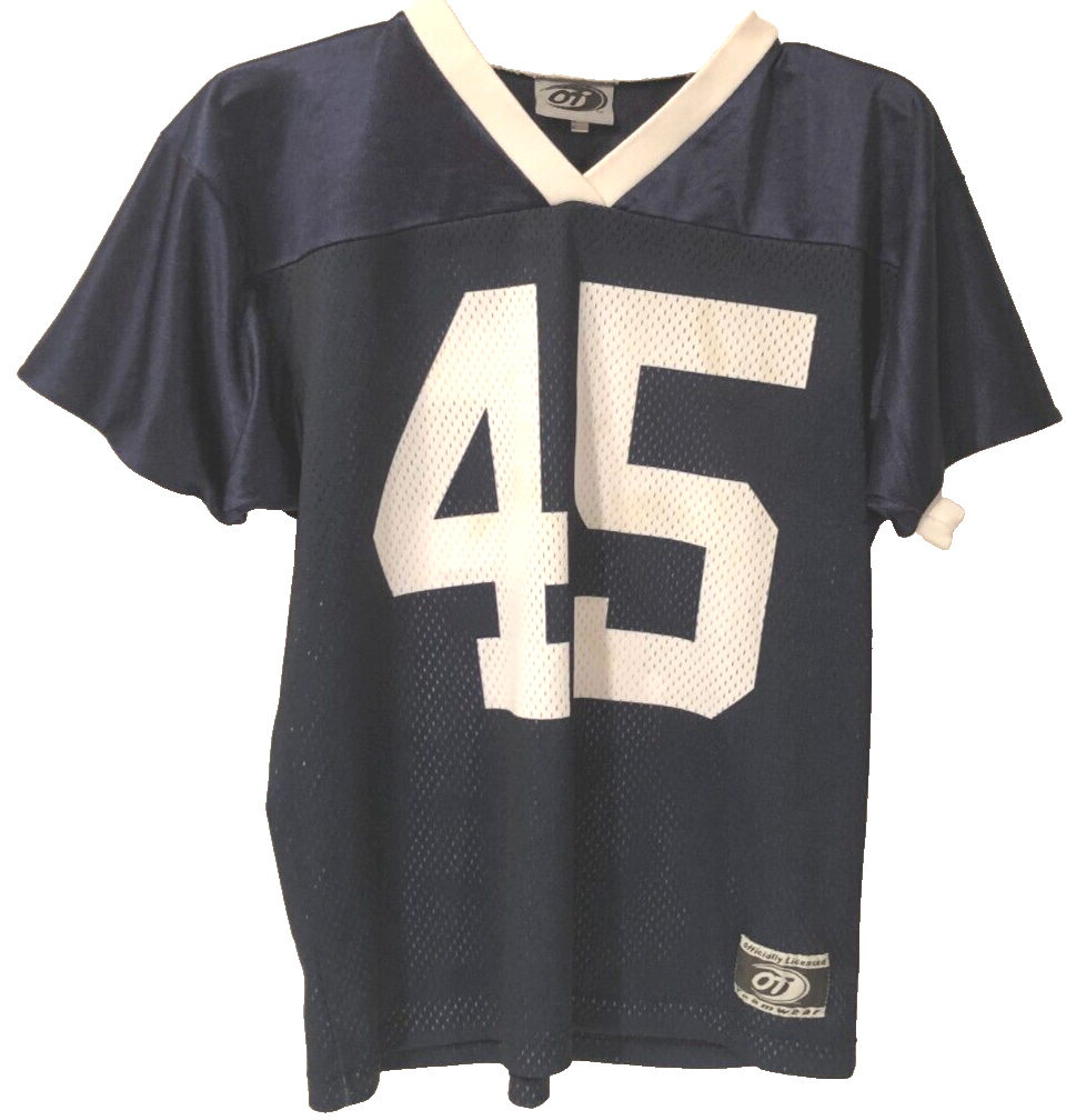 Penn State Nittany Lions #45 Vintage 90s NCAA Blue White Youth Big Ten Jersey L