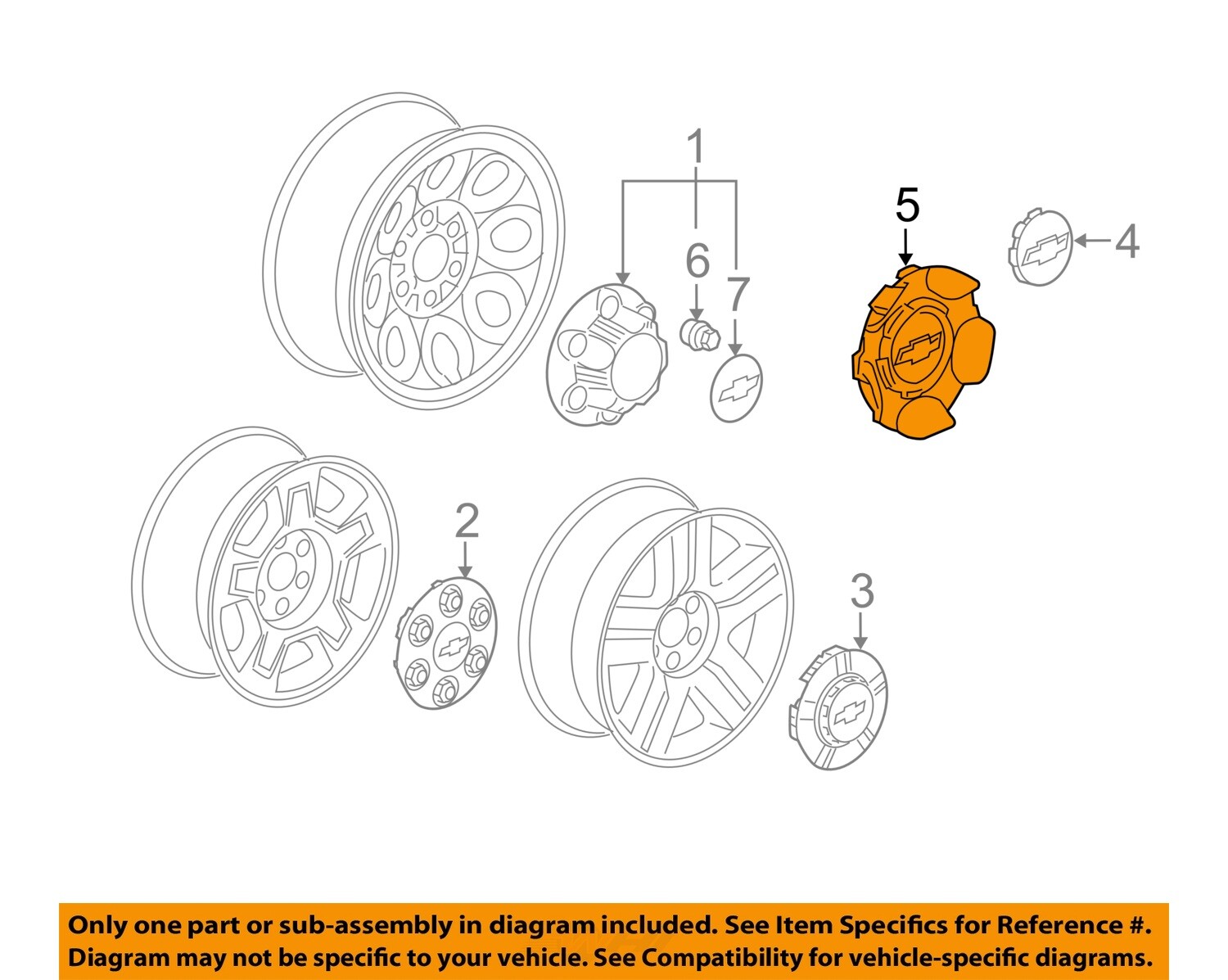GM OEM 09-13 Avalanche Wheel Hub Caps 19433403 Trim Covers