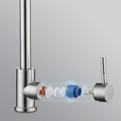 Fregadero empotrado de acero inoxidable Fregadero de cocina Fregadero Fregadero Grifo de cocina 40X44cm - Imagen 27 de 39