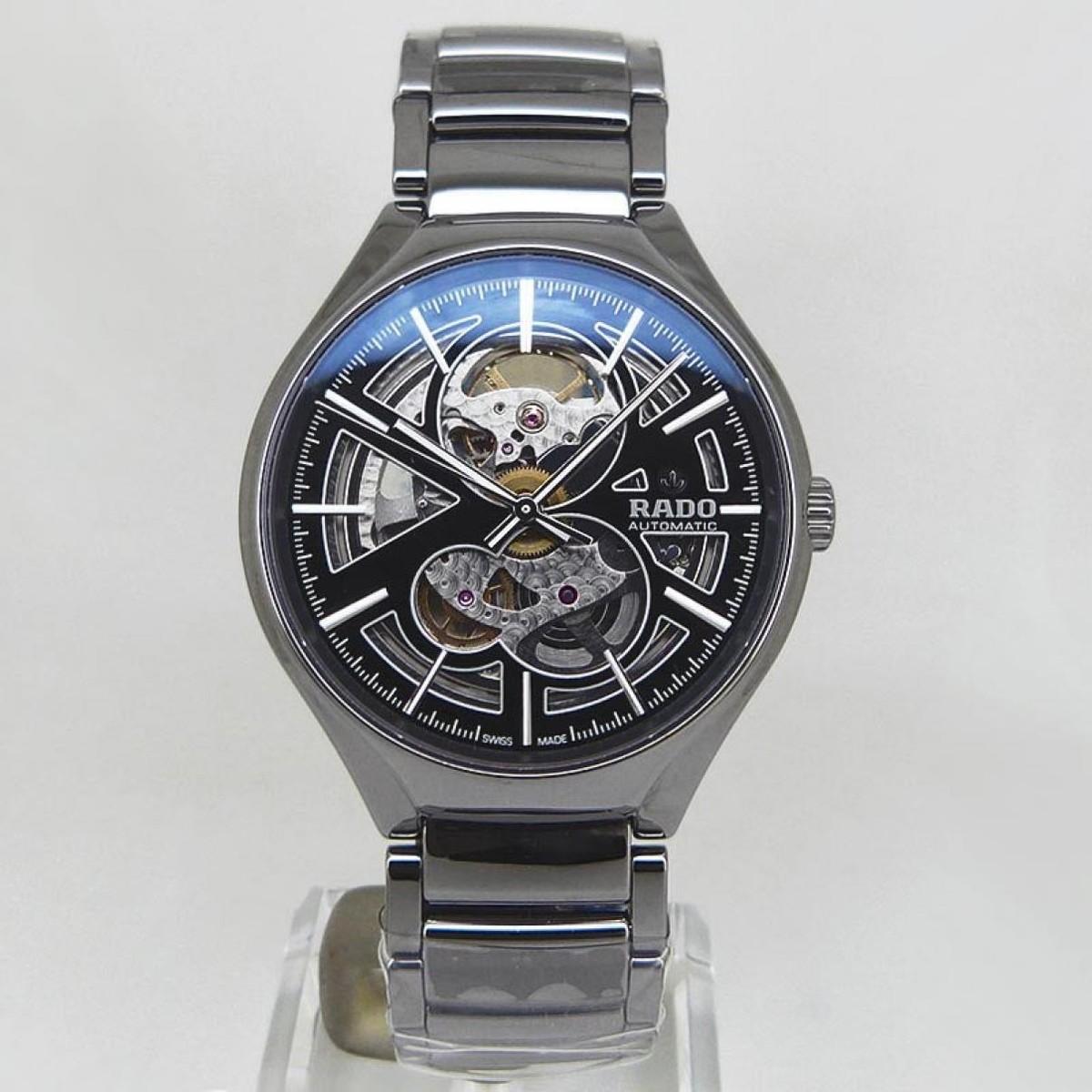 RADO Watch R27510152 True Automatic Open Heart Black High-tech