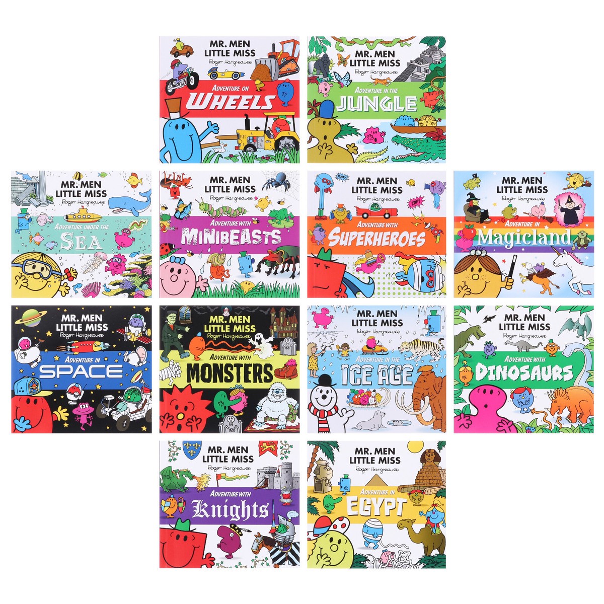 Mr. Men & Little Miss Adventures Collection 12 Books by Roger