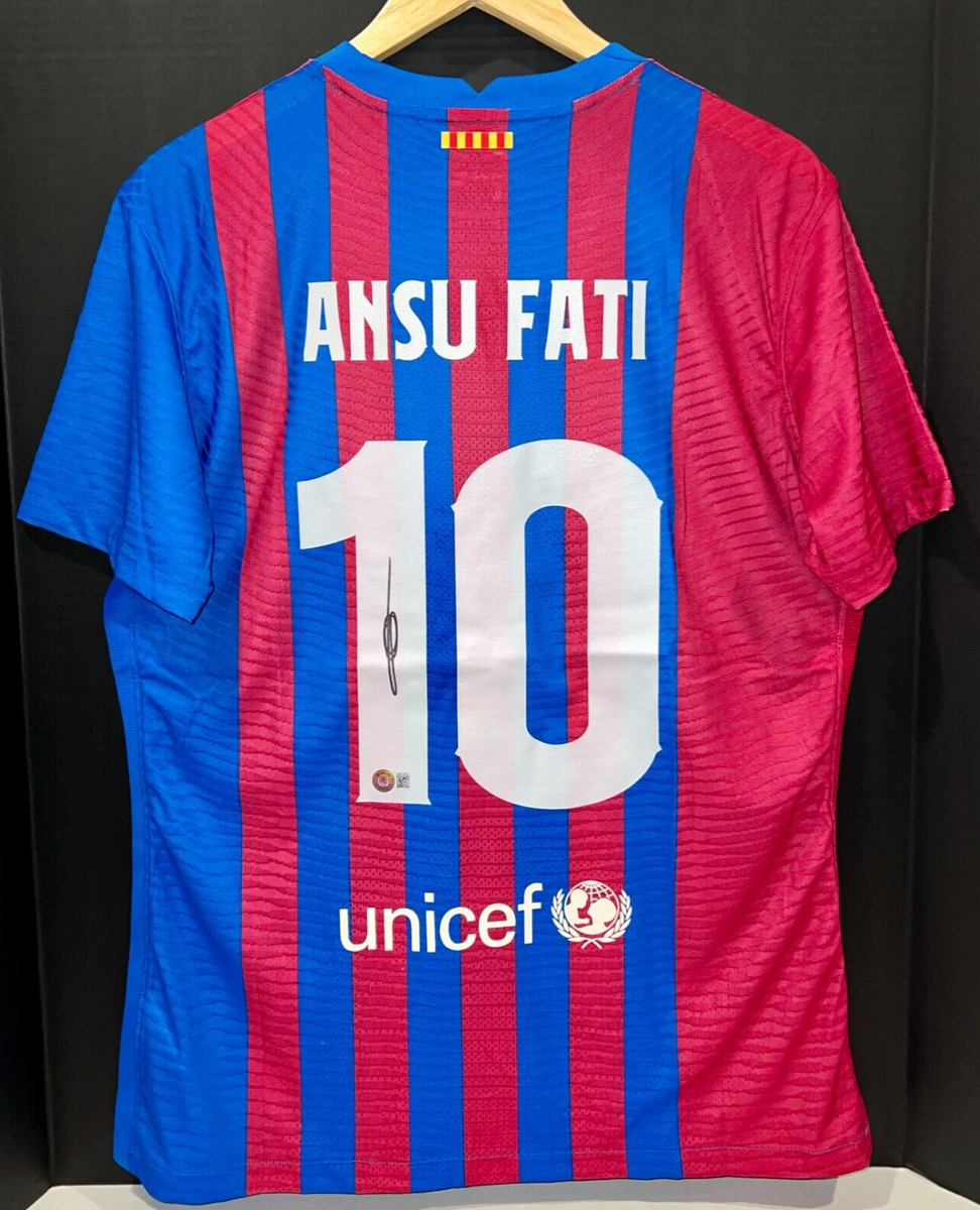 Ansu Fati FC Barcelona Signed Jersey Size XL Auto Beckett COA | eBay