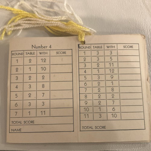 12 Vintage Bridge Tally Cards Floral AmeriCard - Picture 4 of 5