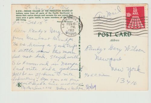 CARTE POSTALE VILLAGE INDIEN AU PENDLETON ROUNDUP OREGON - Photo 2/2