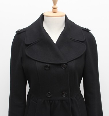 Women's BURBERRY PRORSUM Wool Black Coat Blazer Short 40 ~S made