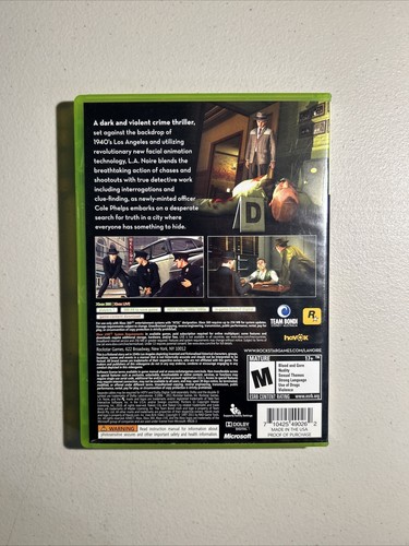 L.A. Noire (Microsoft Xbox 360, 2011) Complete, Tested - Picture 2 of 4