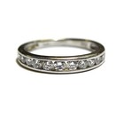 Platinum .48ct SI1 H round diamond channel wedding band ring 3.3g womens 6 — photo 1