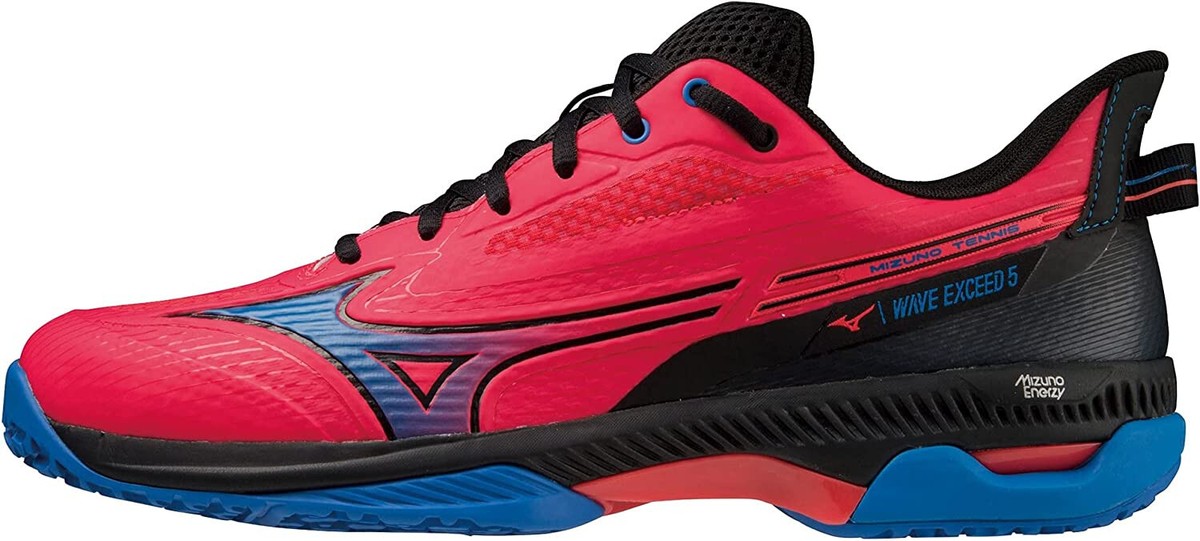 MIZUNO Tennis Shoes WAVE EXCEED 5 Coral Blue Black 61GB2312 US4.5