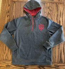 Indiana University 3/4 zip hoodie Swearshirt Size Small EXCELLENT Condition