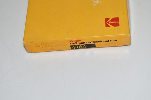 ^^ Kodak Pro Tri-X Pan 4164 4x5" Film 25 Sheets Exp 11/88 - NEW (FEA49) - Picture 2 of 3