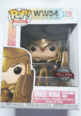 Wonder Woman Funko Pop Nr 329 Golden Armor Shield Goldene Rüstung Heroes WW84  